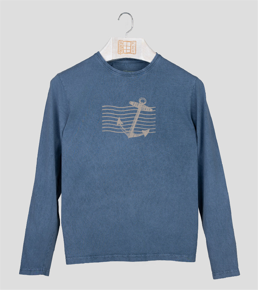 Camiseta manga larga Hombre Fondo - indigo