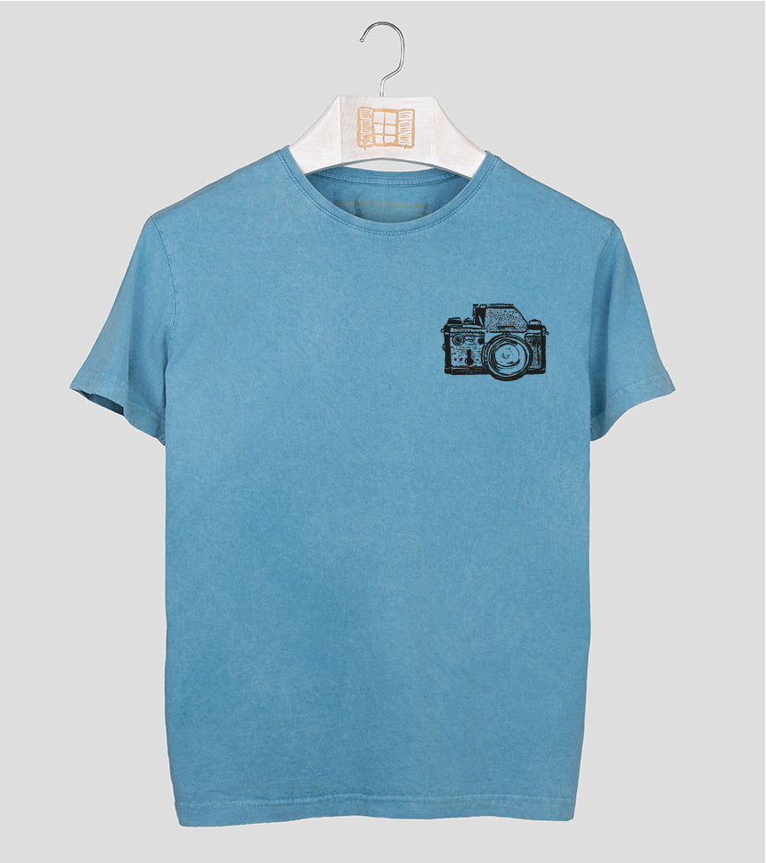 Camiseta manga corta Sonrian - aqua