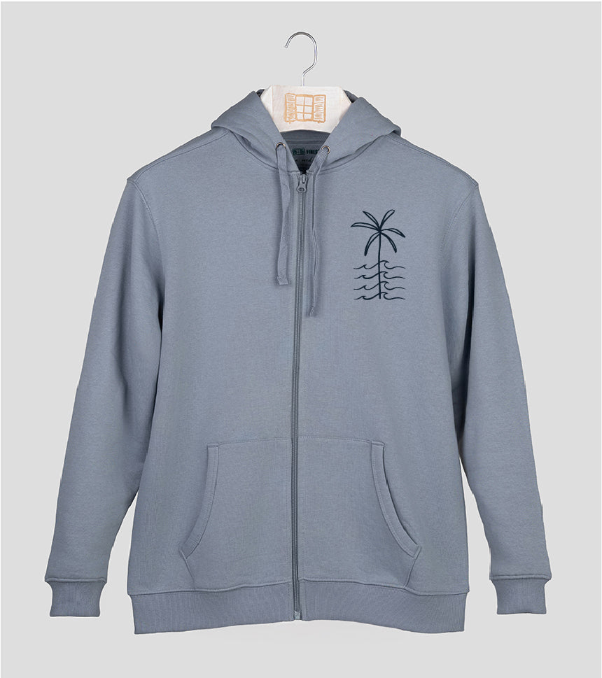 Sudadera cremallera Oletes - cielo