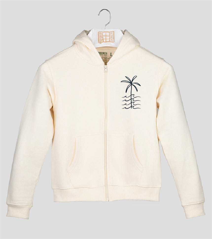 Sudadera cremallera Niño Olete - crudo