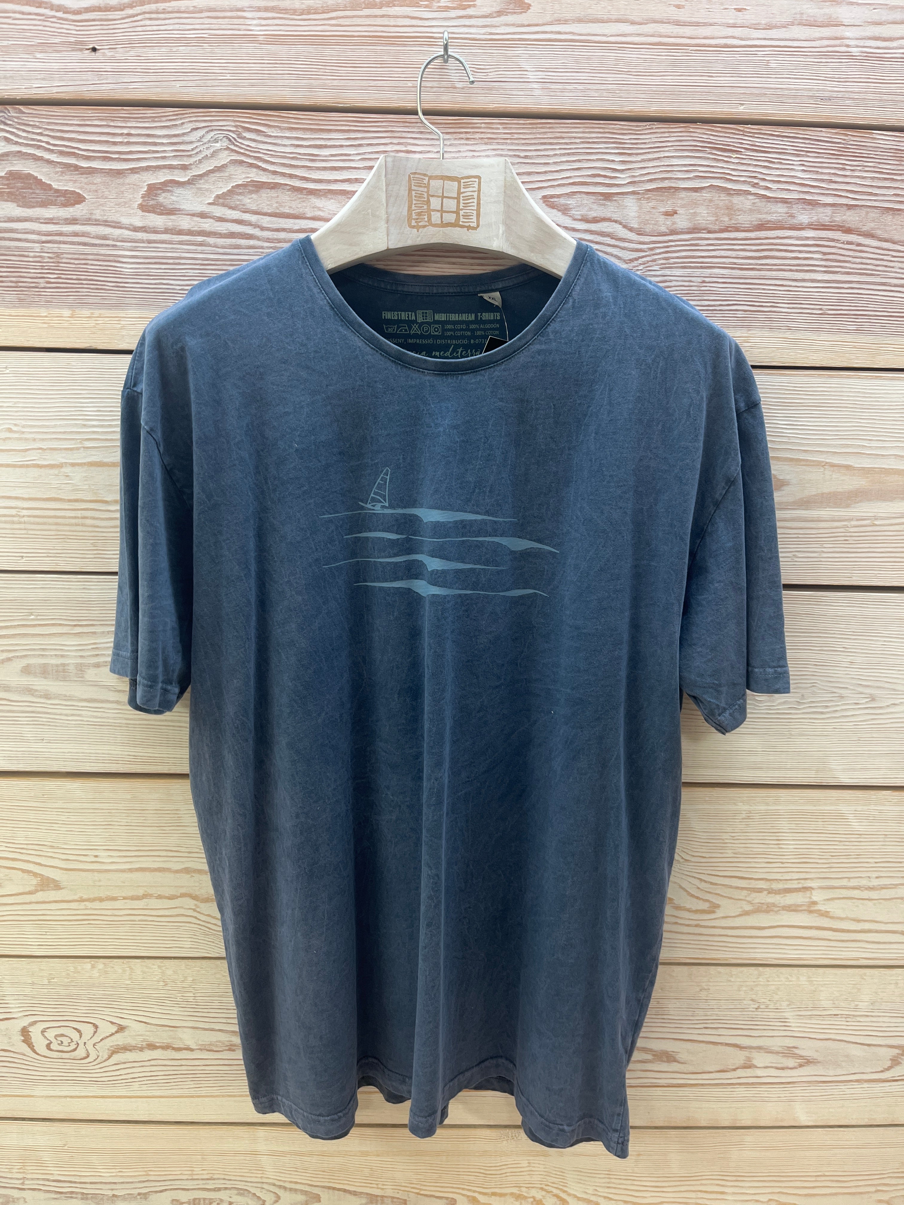 Camiseta manga corta Hombre Outlet talla XXL color Indigo