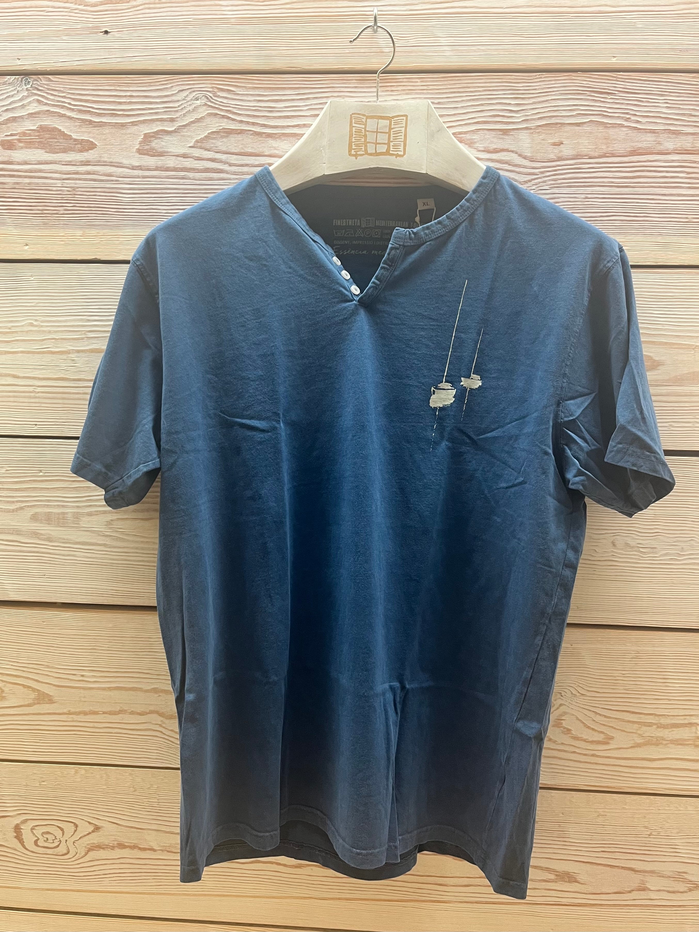 Camiseta Hombre Outlet talla XL color Azul marino