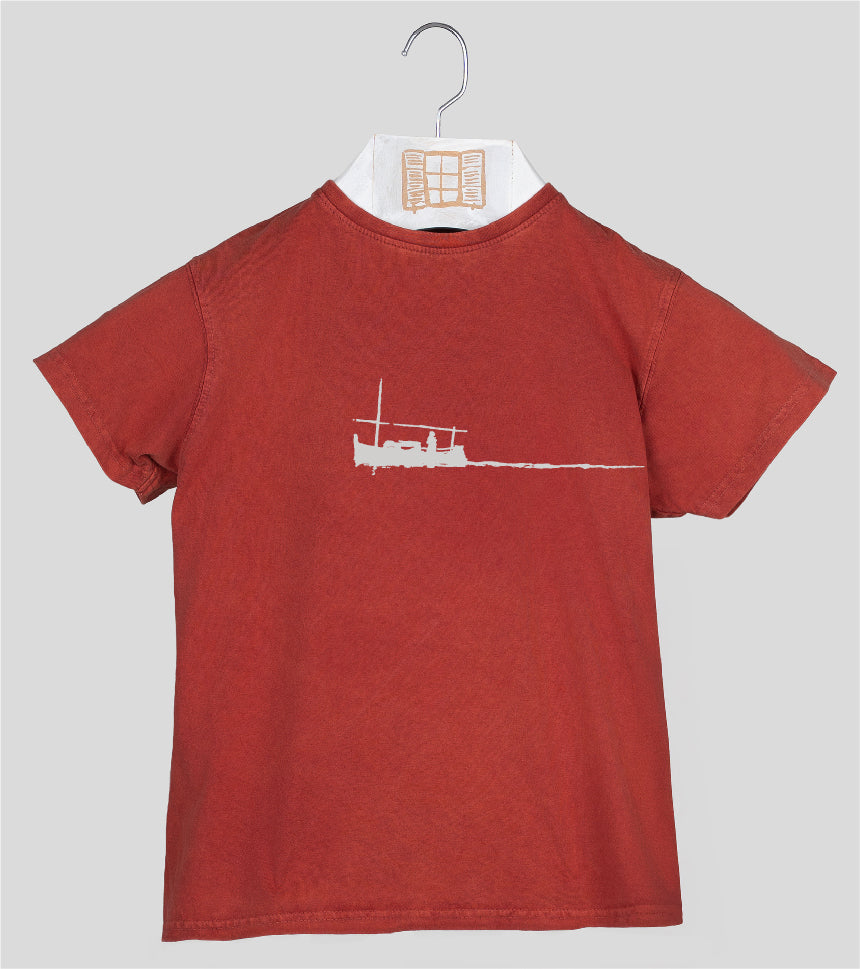 Camiseta manga corta Niño Curri - arcilla