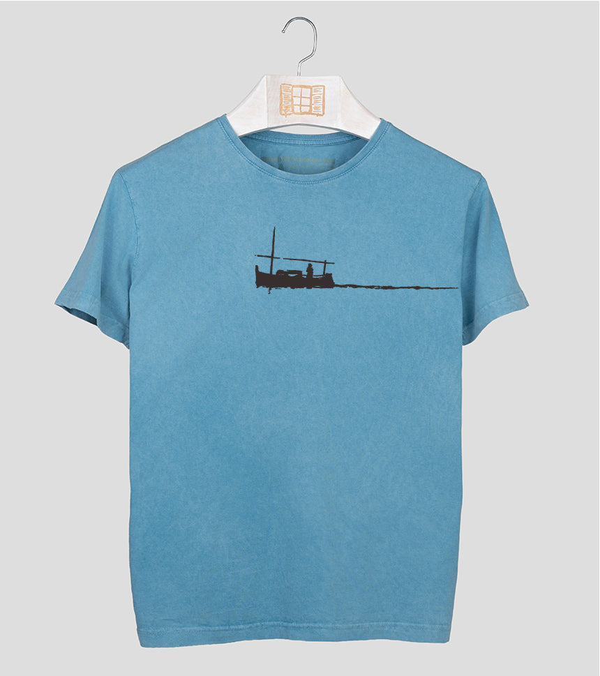 Camiseta manga corta Hombre Curri - aqua