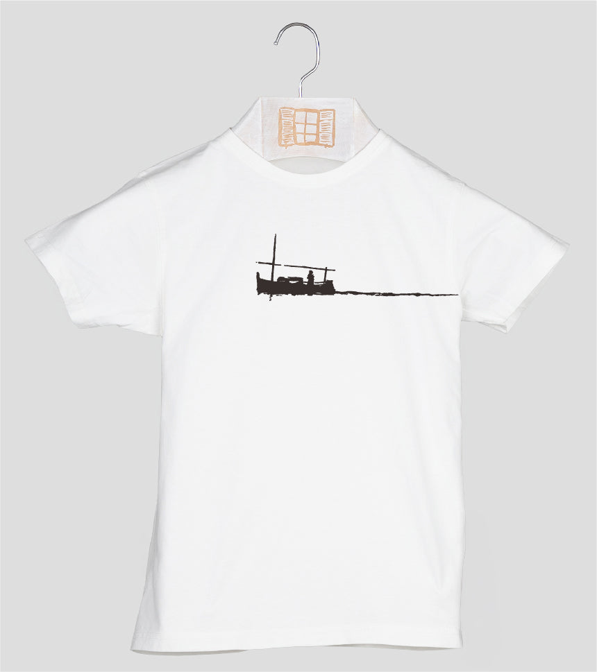 Camiseta manga corta Niño Curri - crudo