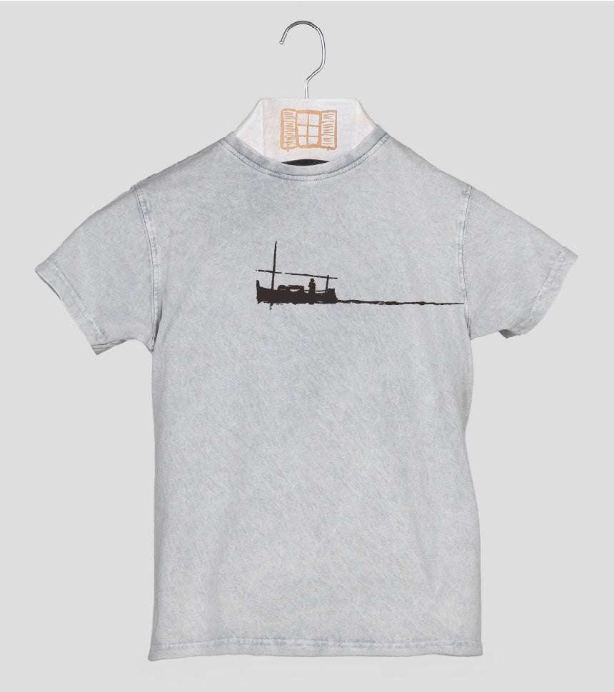 Camiseta manga corta Niño Curri - gris
