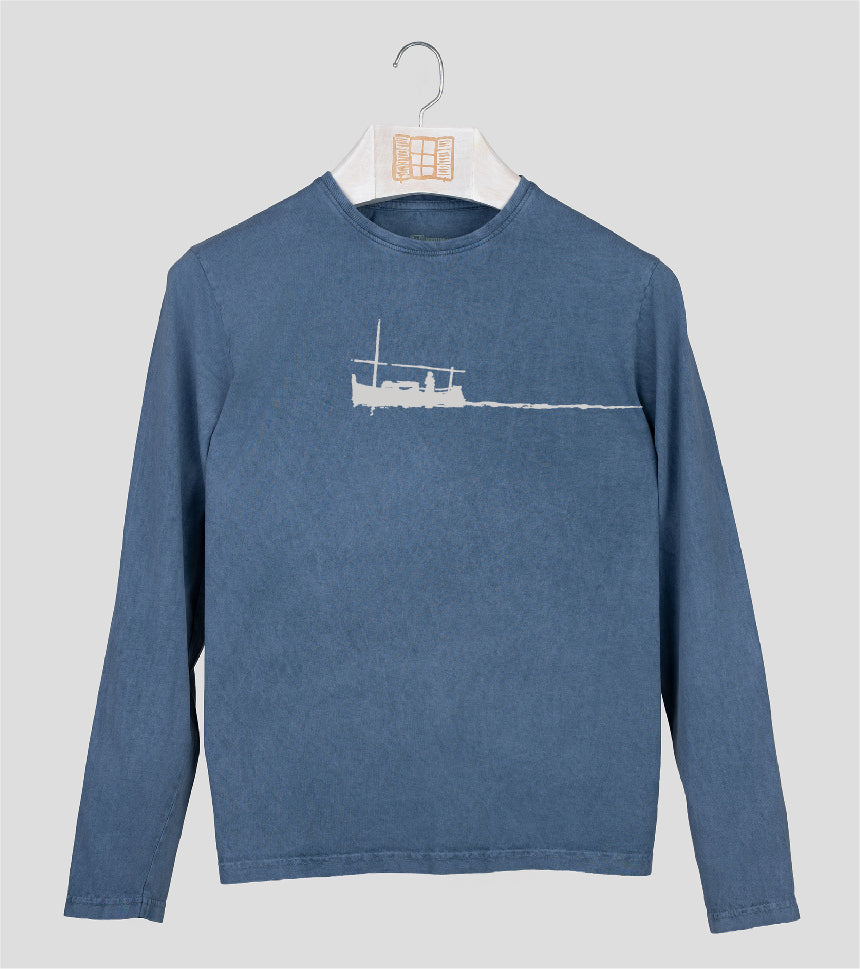 Camiseta manga larga Hombre Curri - indigo