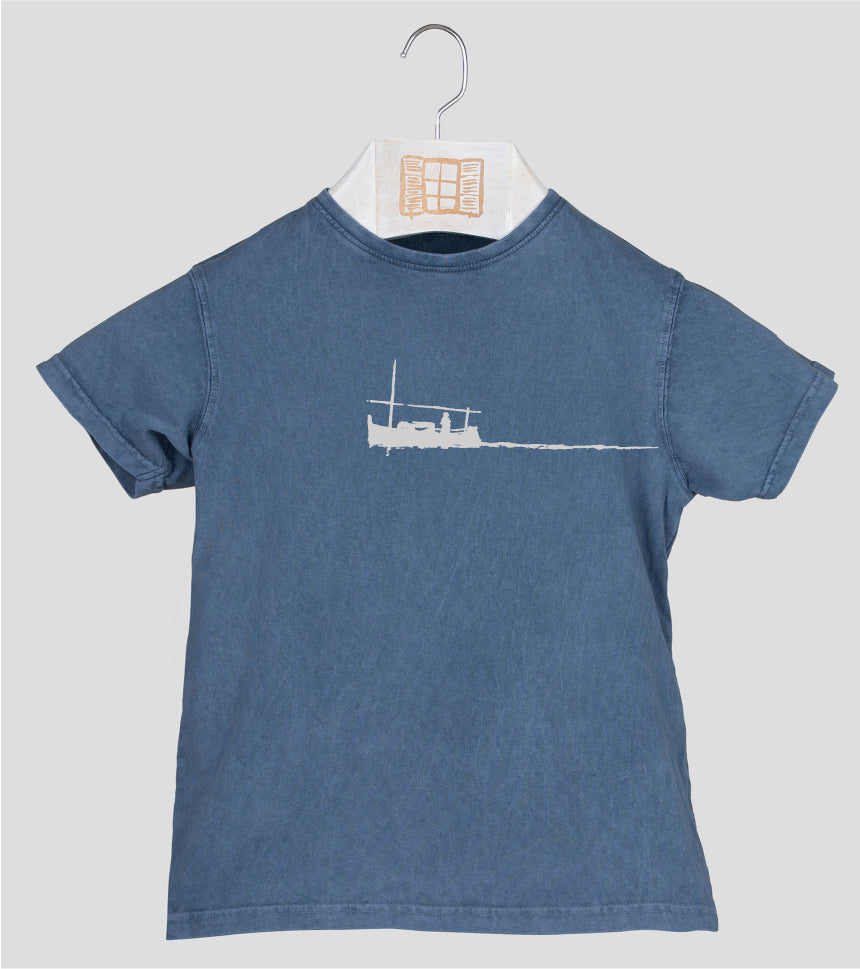 Camiseta manga corta Niño Curri - indigo