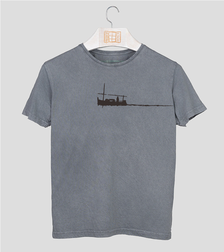 Camiseta manga corta Hombre Curri - piedra