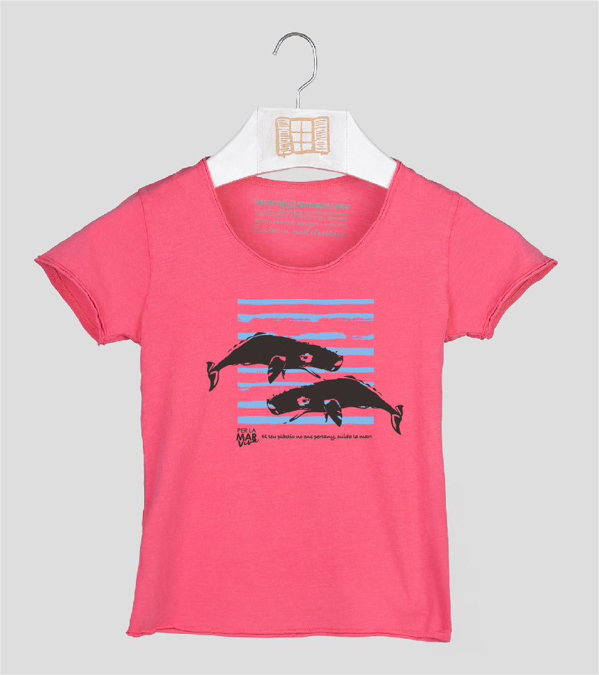Camiseta manga corta Niña Catxalote - fucsia