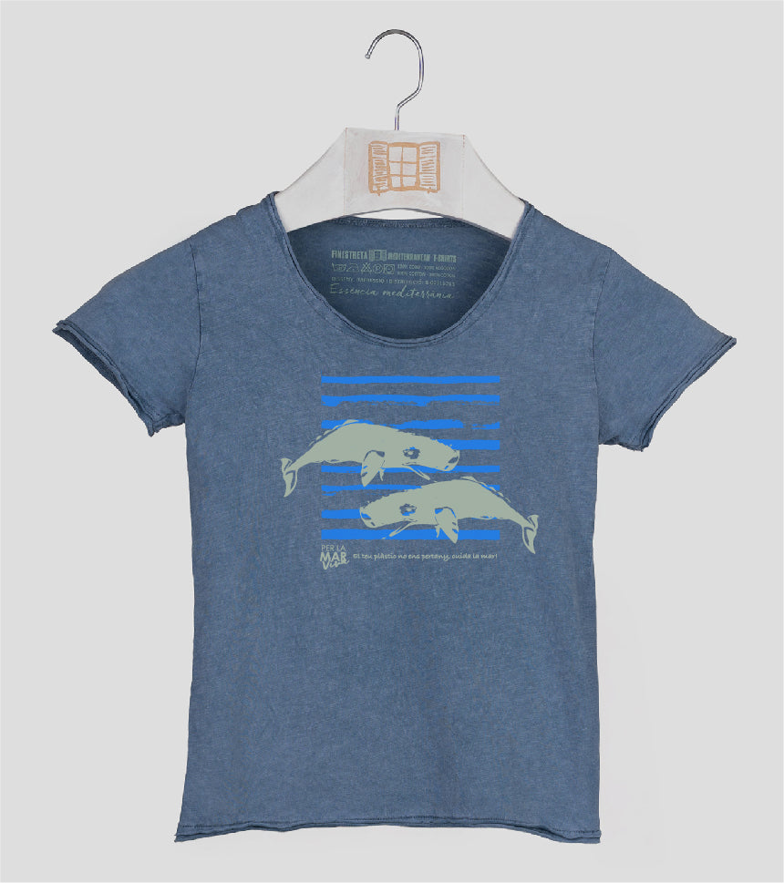 Camiseta manga corta Niña Catxalote - indigo