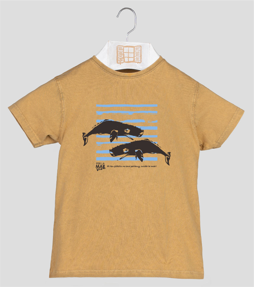 Camiseta manga corta Niño Catxalote - mostaza