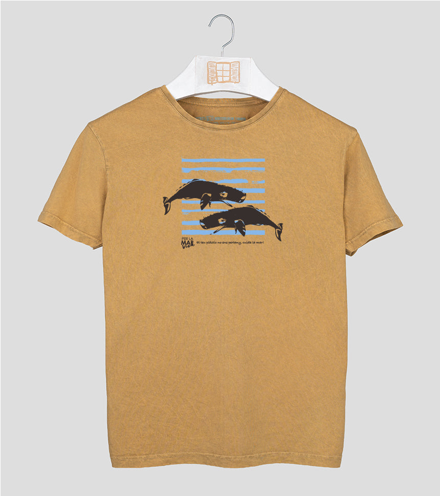 Camiseta manga corta Hombre Catxalote - mostaza