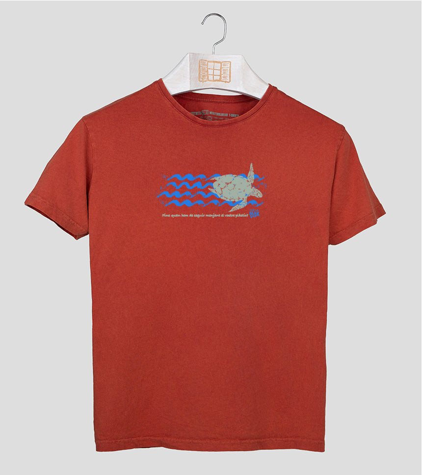 Camiseta manga corta Hombre Tortuga - arcilla