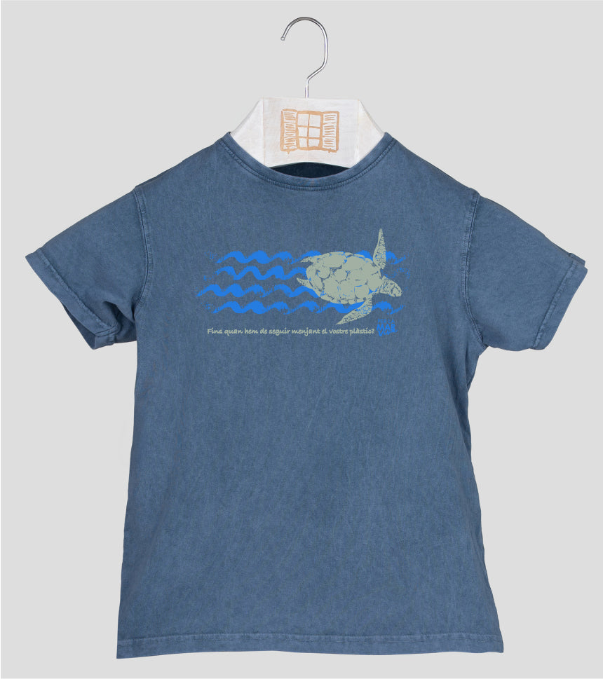 Camiseta manga corta Niño Tortuga - indigo