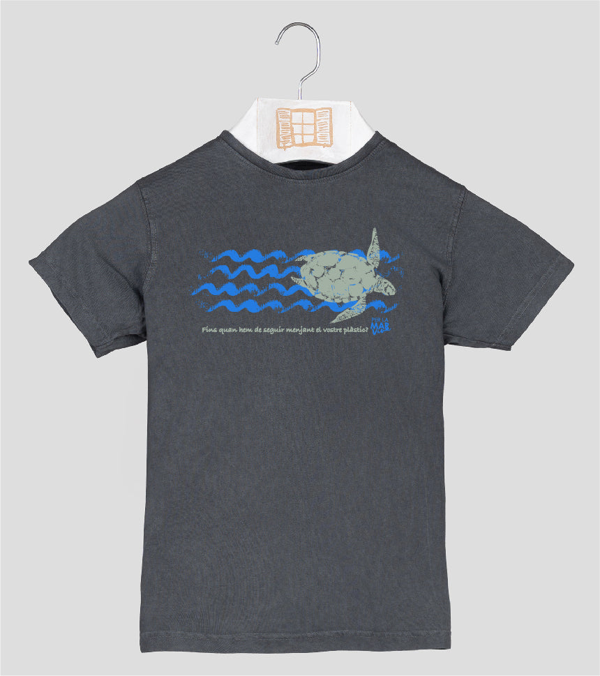 Camiseta manga corta Niño Tortuga - marengo