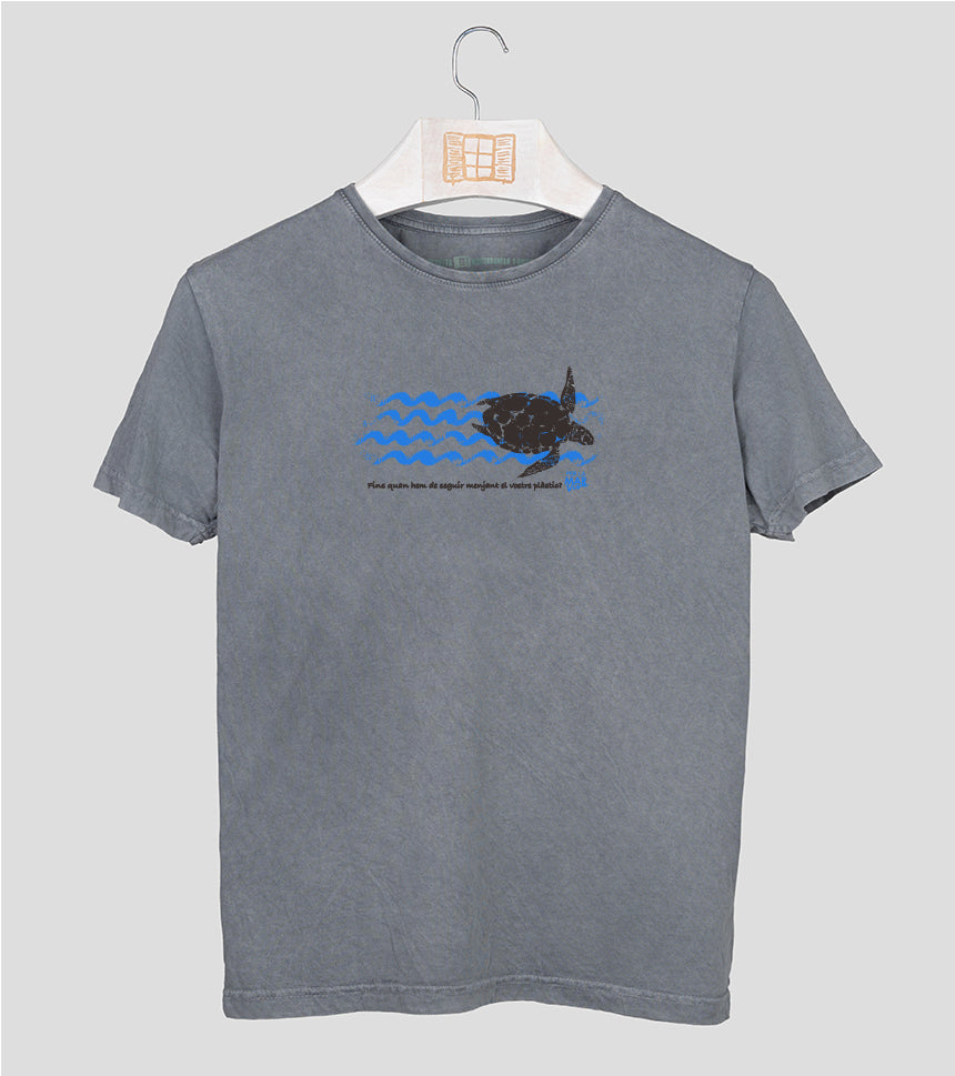 Camiseta manga corta Hombre Tortuga - piedra