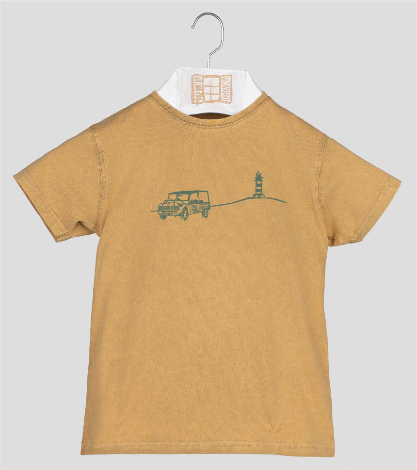 Camiseta manga corta Niño Decami - mostaza