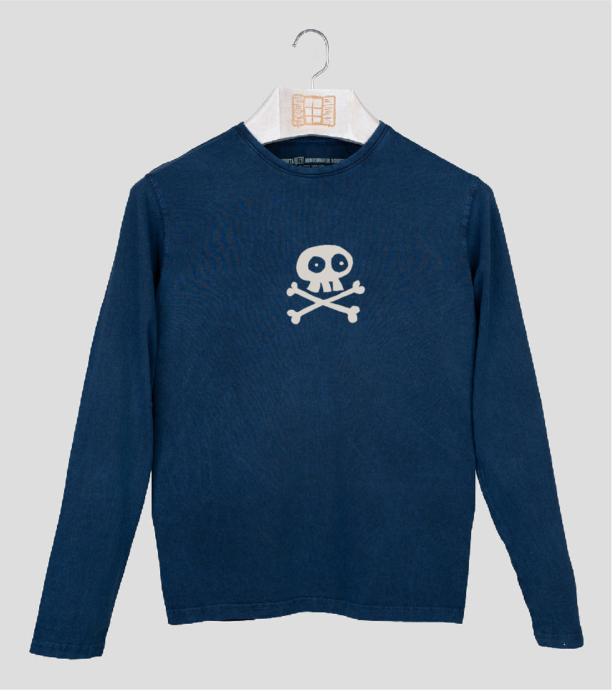 Camiseta manga larga Hombre Pirata - azul-marino