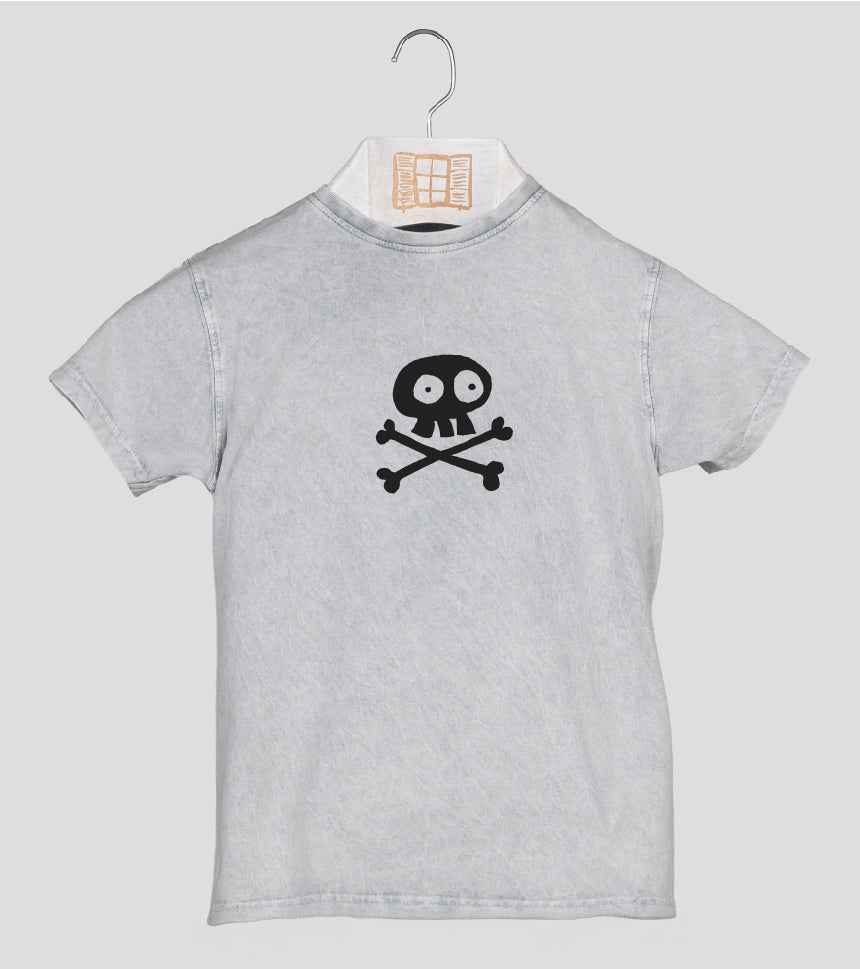 Camiseta manga corta Niño Pirata - gris