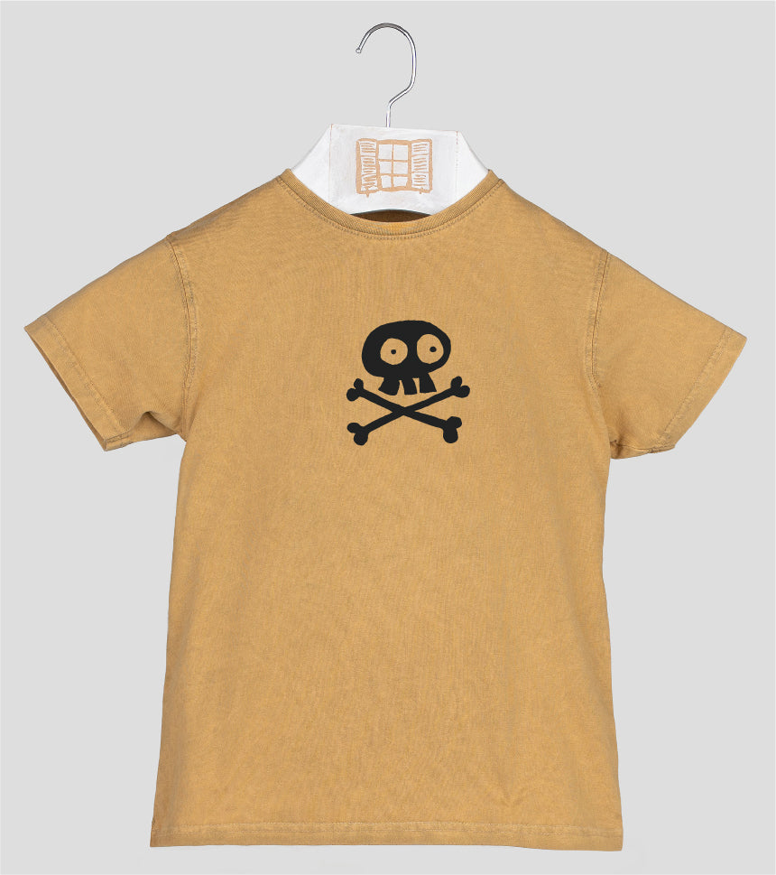 Camiseta manga corta Niño Pirata - mostaza