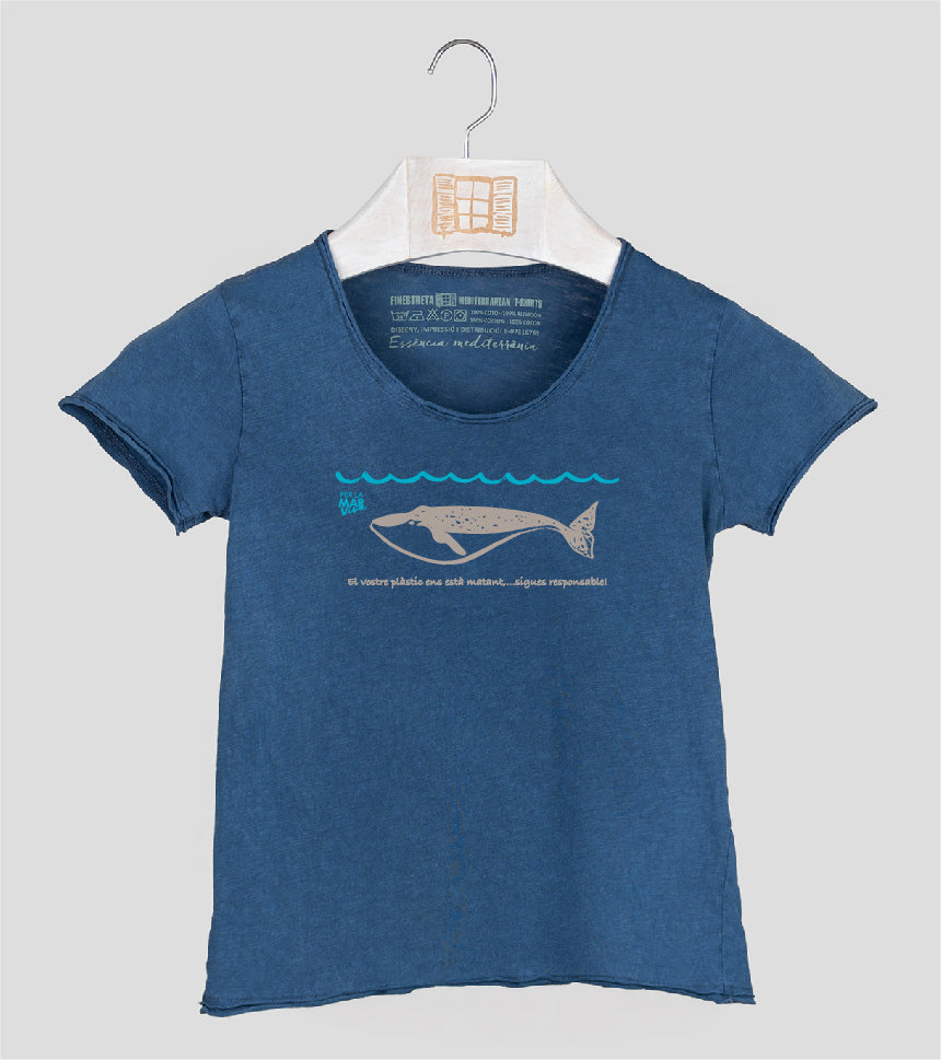 Camiseta manga corta Niña Lotudy - azul-marino