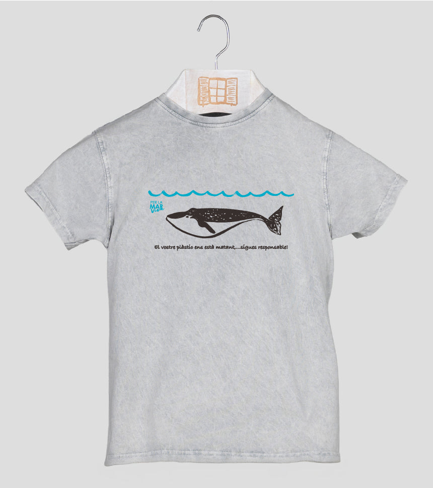 Camiseta manga corta Niño Lotudy - gris