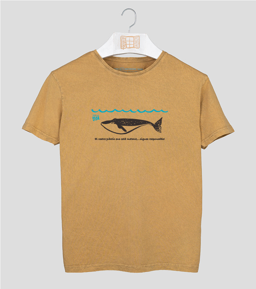 Camiseta manga corta Hombre Lotudy - mostaza