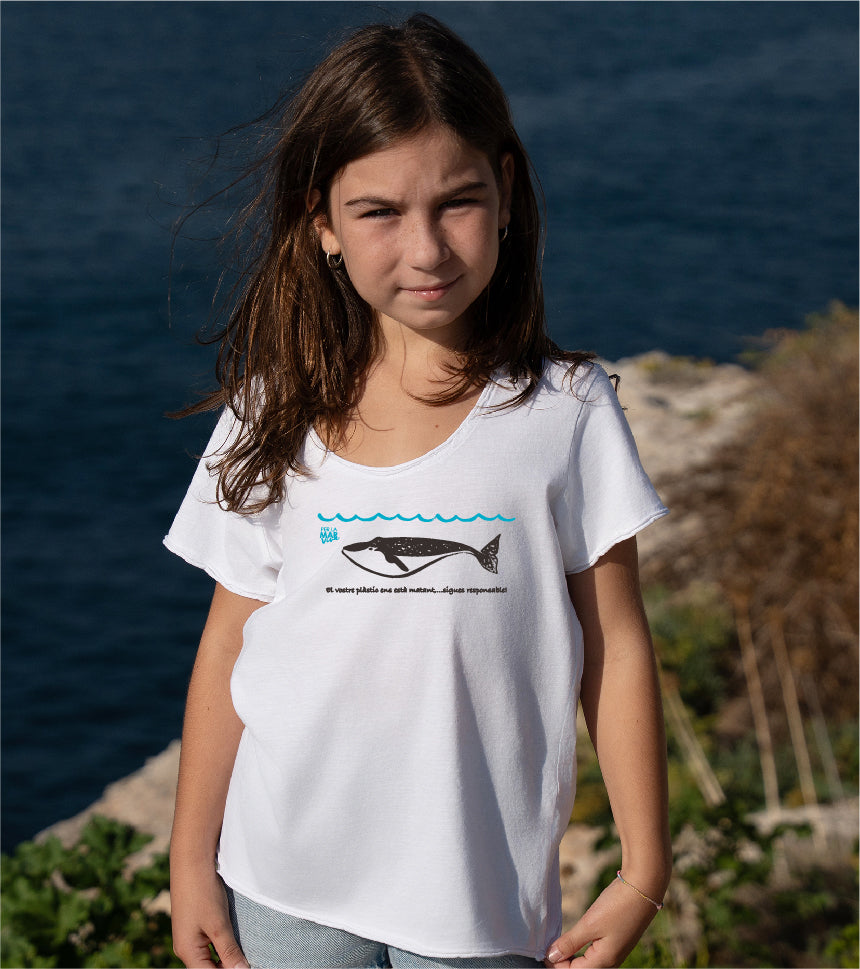 Camiseta manga corta Niña Ballena