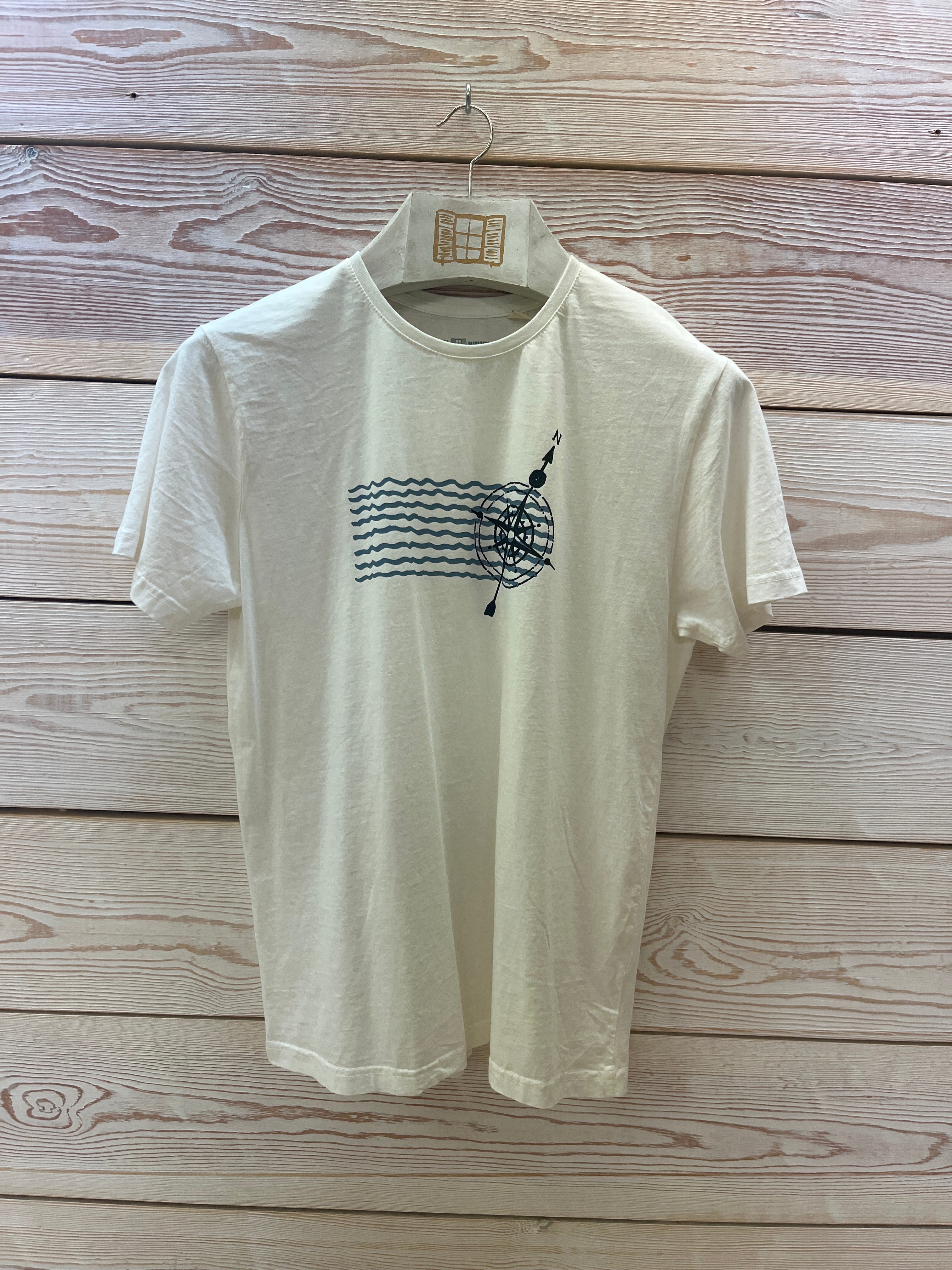 Camiseta manga corta Hombre Outlet talla M color Crudo