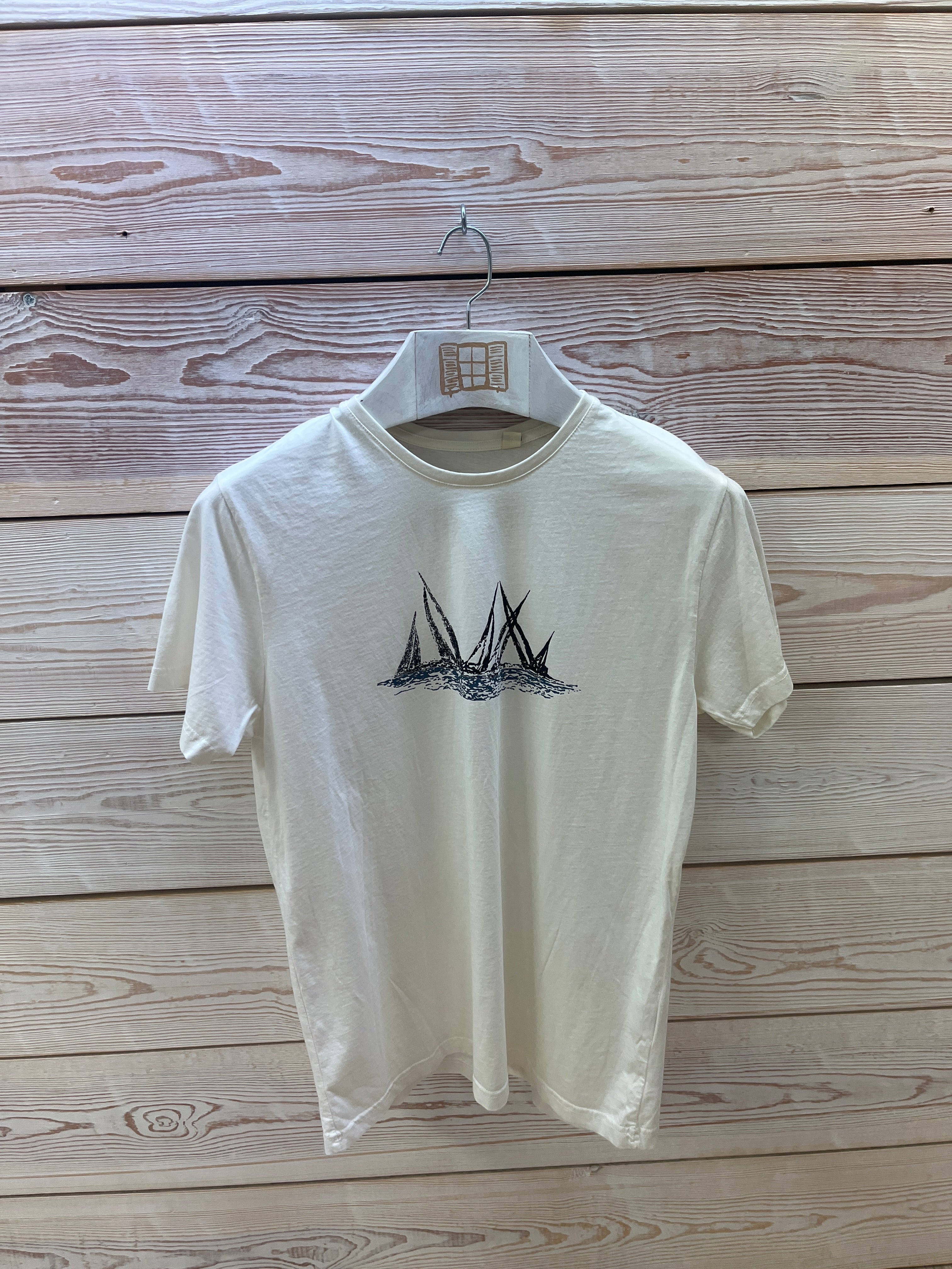 Camiseta manga corta Hombre Outlet talla M color Crudo