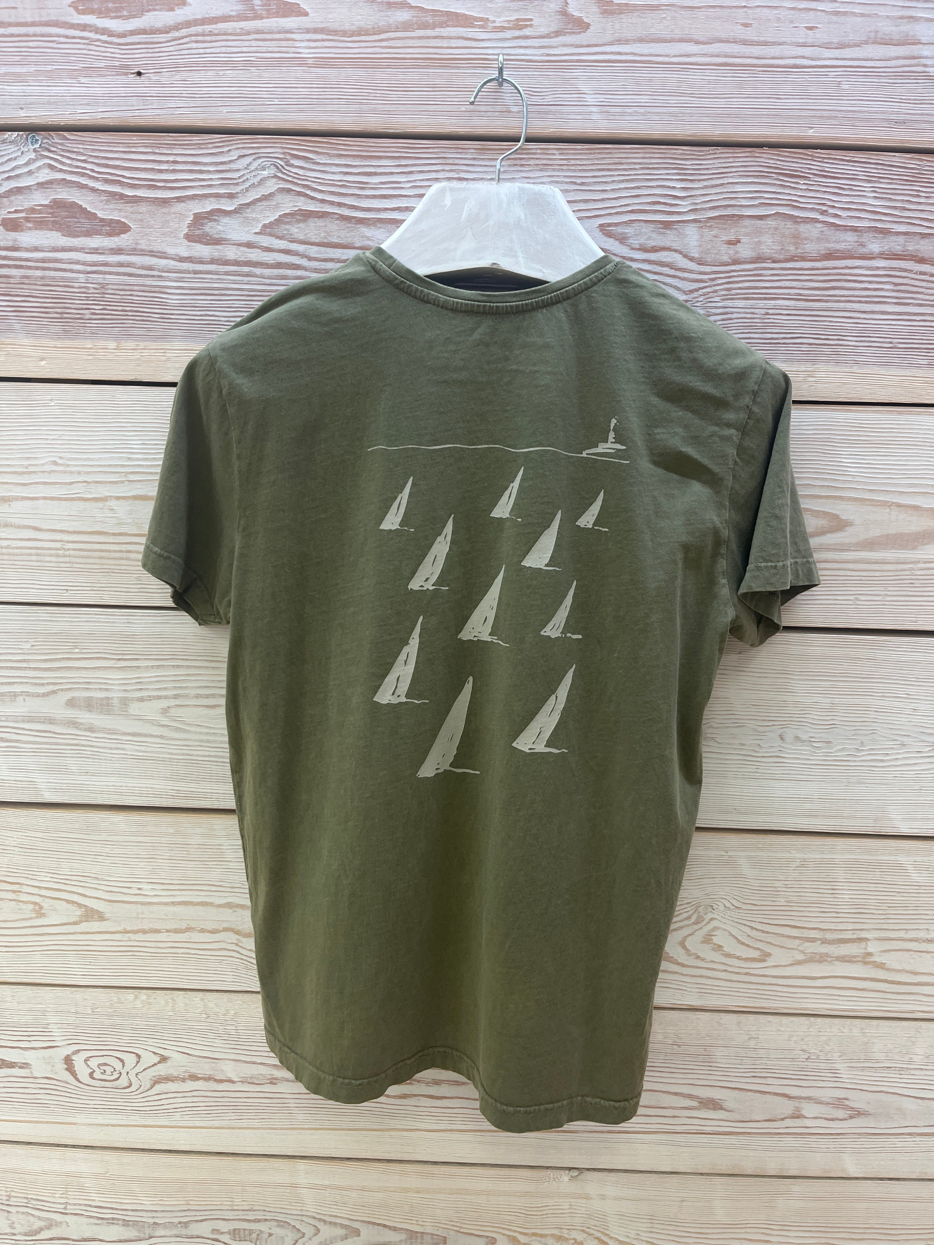 Camiseta manga corta Hombre Outlet talla M color Esmeralda