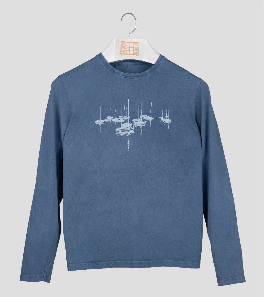 Camiseta manga larga Hombre Amarrats - indigo