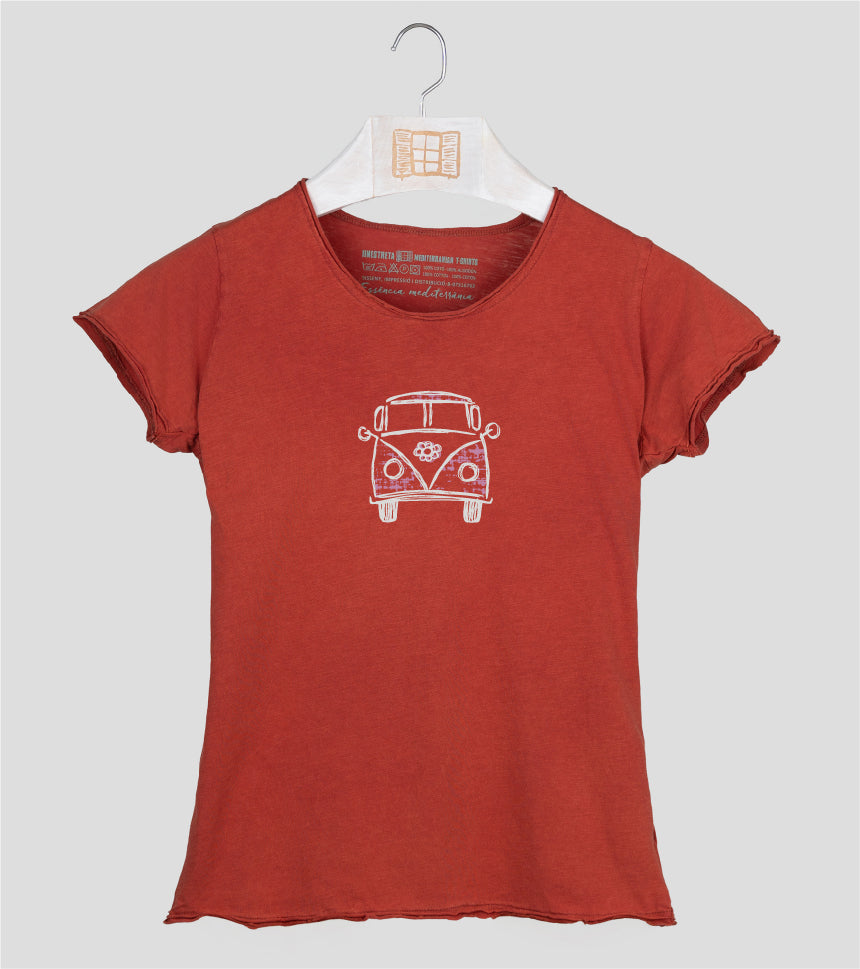 Camiseta manga corta Mujer Exagerada - arcilla