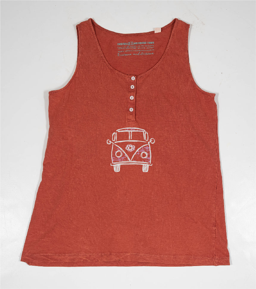 Camiseta de tirantes Mujer Exagerada - arcilla