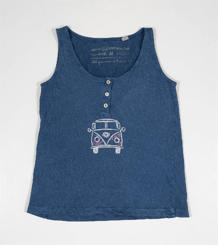 Camiseta de tirantes Niña Exagerada - azul-marino