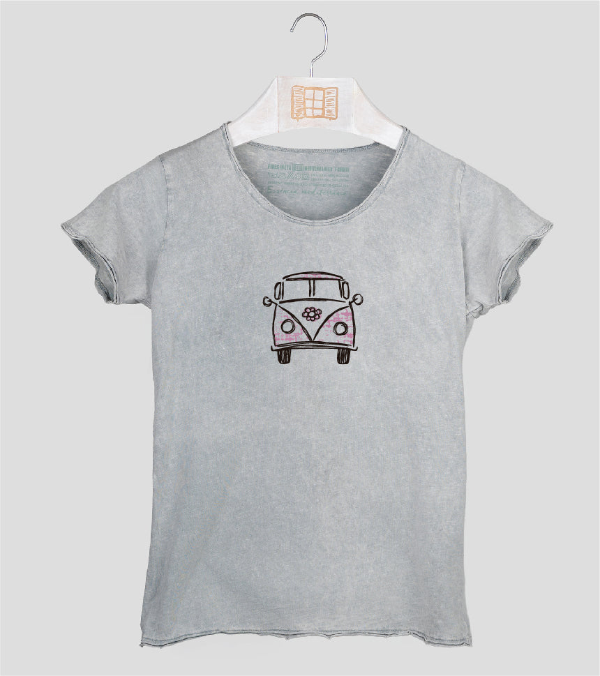 Camiseta manga corta Mujer Exagerada - gris
