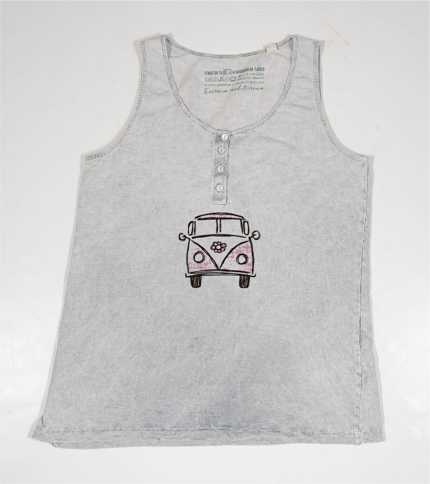 Camiseta de tirantes Mujer Exagerada - gris