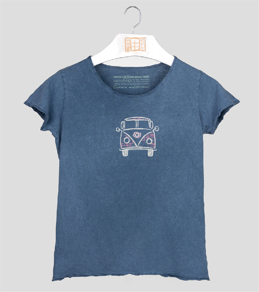 Camiseta manga corta Mujer Exagerada - indigo