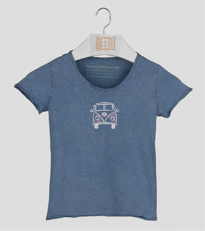 Camiseta manga corta Niña Exagerada - indigo