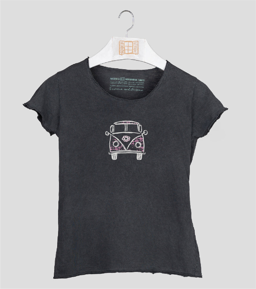 Camiseta manga corta Mujer Exagerada - marengo