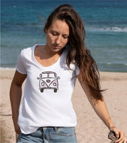 Camiseta cuello pico Mujer Exagerada