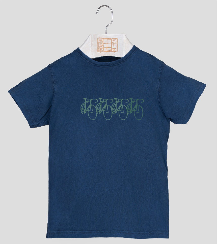 Camiseta manga corta Niño Peloton - azul-marino