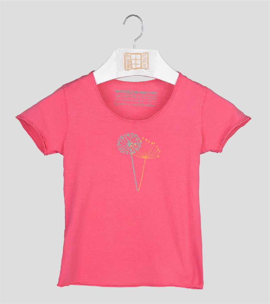 Camiseta manga corta Niña Espigol - fucsia