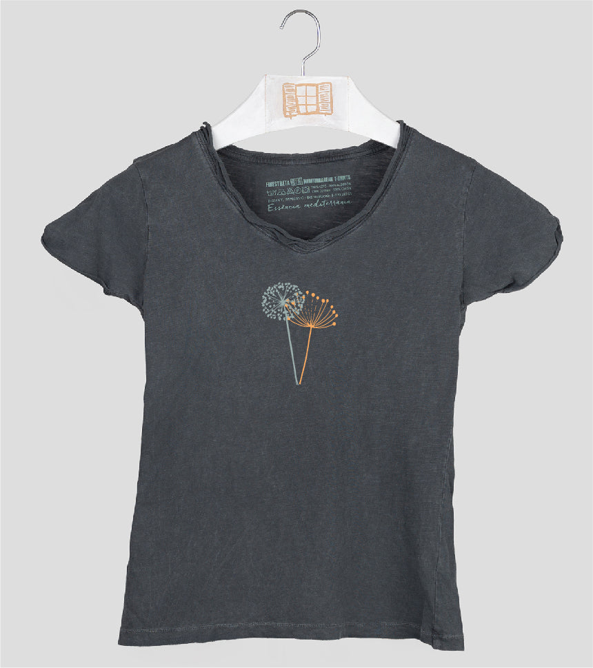 Camiseta cuello pico Mujer Espigol - marengo