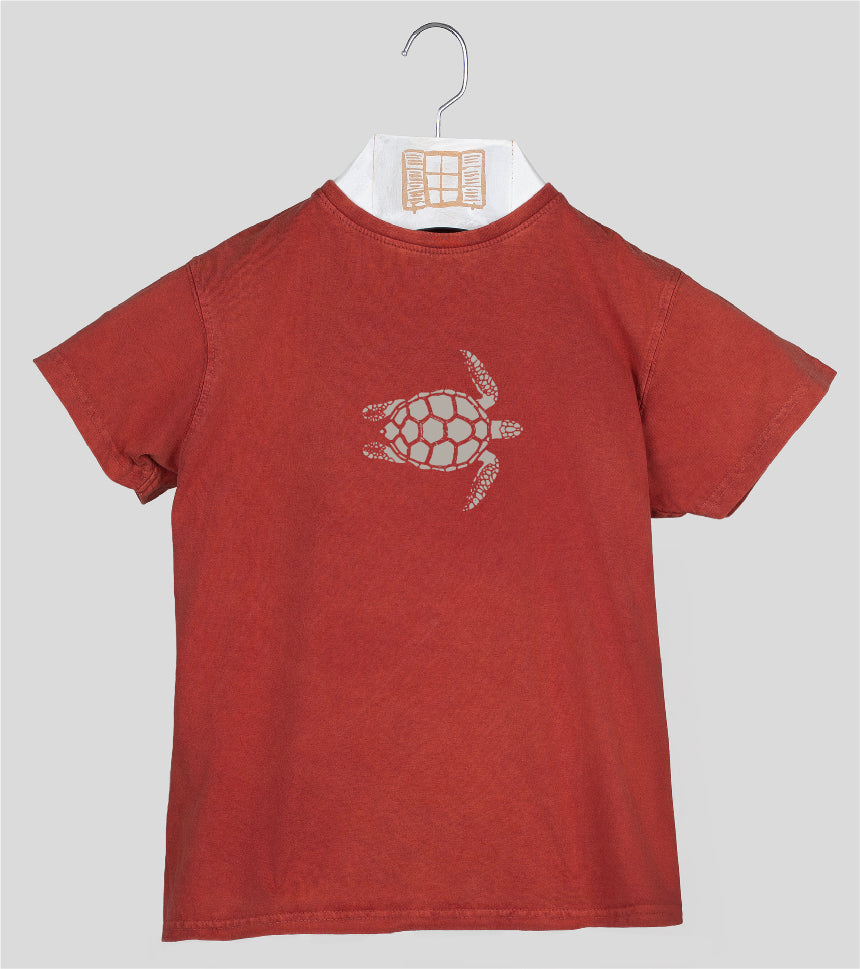 Camiseta manga corta Niño Tortugueta - arcilla