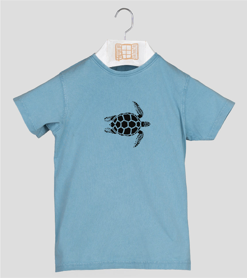 Camiseta manga corta Niño Tortugueta - aqua