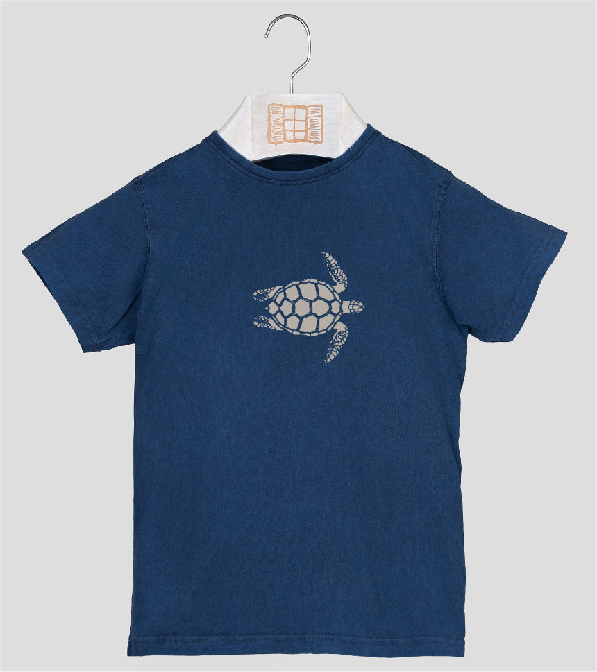Camiseta manga corta Niño Tortugueta - azul-marino