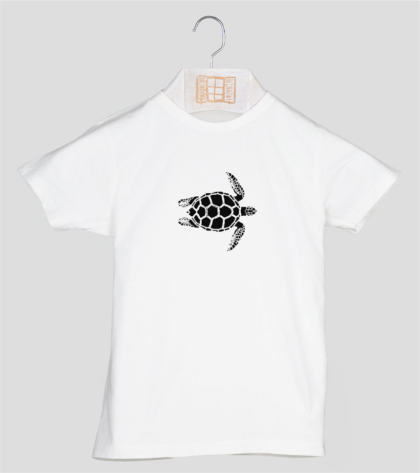Camiseta manga corta Niño Tortugueta - crudo