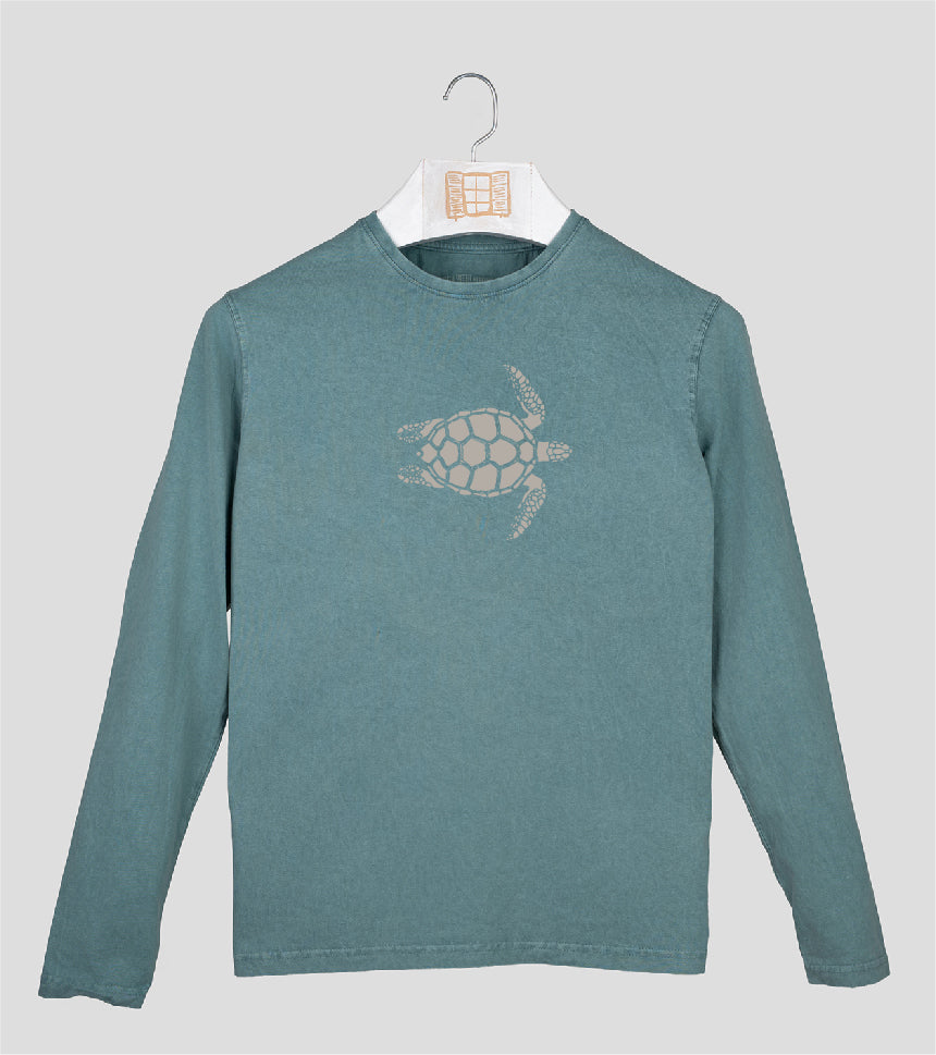 Camiseta manga larga Hombre Tortugueta - esmeralda